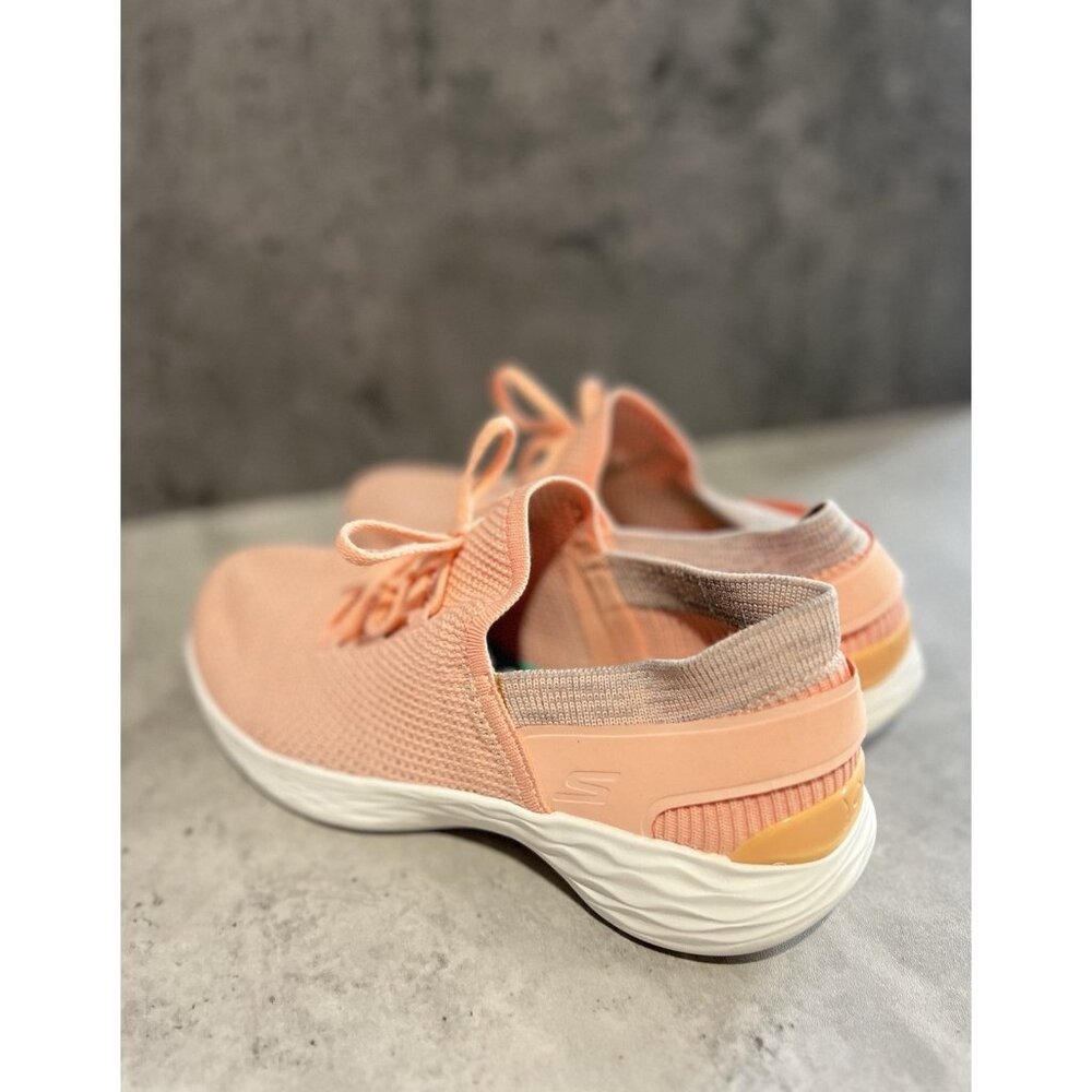 Skechers You Spirit Womens Athletic Running Training Shoes Size 7 Peach White - Picture 12 of 12